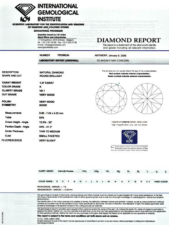 Foto 9 - Diamant 1,27ct Brillant VS1 IGI, Super Brillanz Diamond, D5070