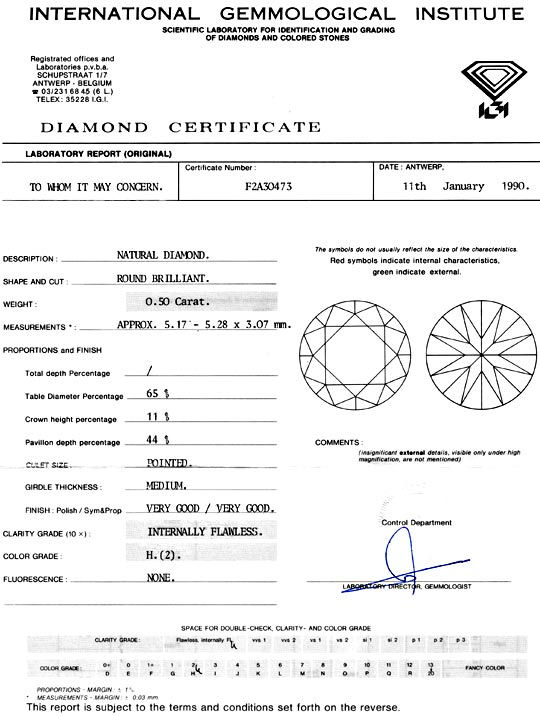 Foto 9 - Diamant 0,50ct IGI Lupenrein Wesselton, sehr gut, D5926