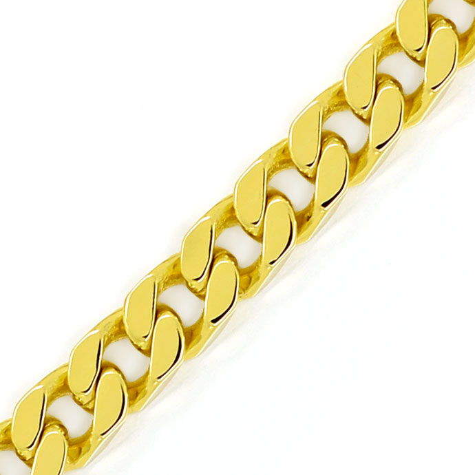 Foto 2 - Flachpanzer Armband in 20cm Länge aus massivem Gelbgold, K3104