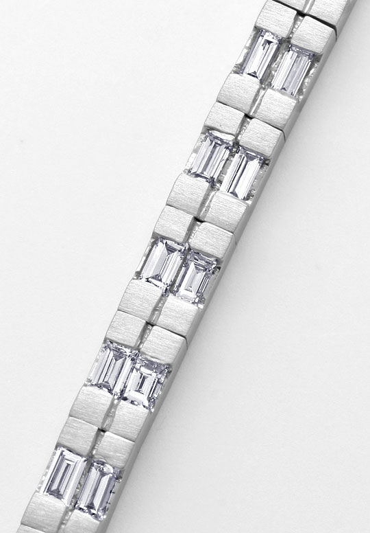 Foto 3 - Diamant Tennis Armband, 2,13ct Baguetten, Weißgold 18K, S4271