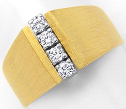 Foto 1 - Diamanten-Ring 0,20ct Lupenrein; 18K Gelbgold-Weißgold, S4507