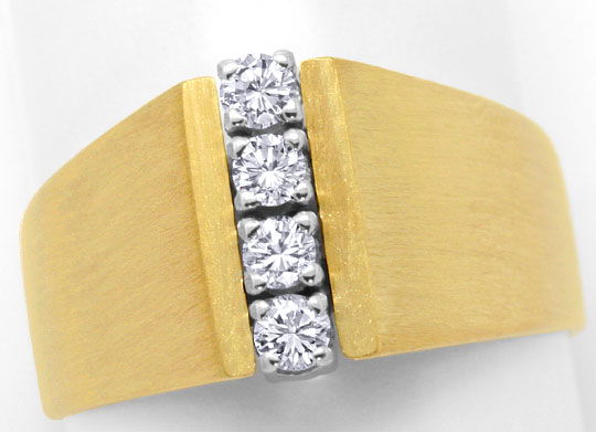 Foto 2 - Diamanten-Ring 0,20ct Lupenrein; 18K Gelbgold-Weißgold, S4507