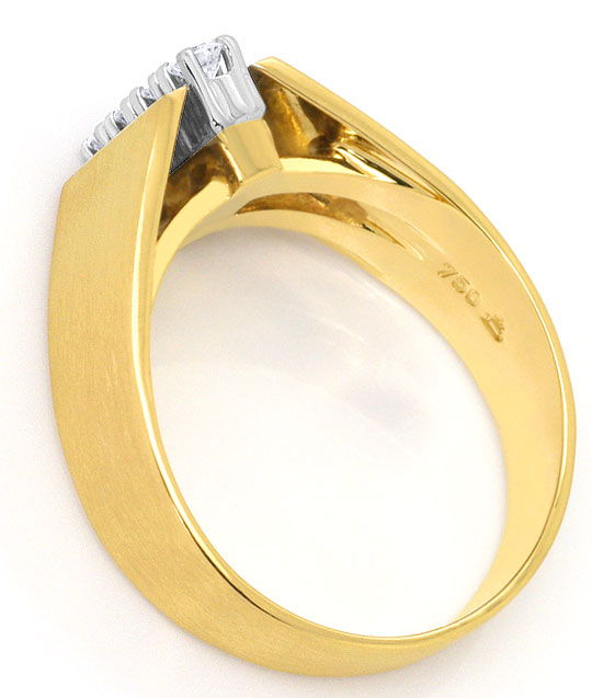 Foto 3 - Diamanten-Ring 0,20ct Lupenrein; 18K Gelbgold-Weißgold, S4507