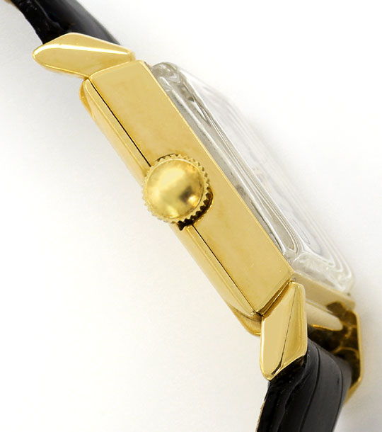 Foto 3 - Longines Vintage Armbanduhr Diamantzifferblatt Gelbgold, U2298